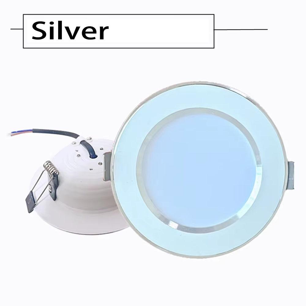 AC85V-265V LED Einbaustrahler Spot 5W 7W 9W 12W 15W 18W 20W Eingelassen in LED Decken-Einbaustrahler Licht Kalt Warmweiß Lampe Silver Shell 5W warm weiße