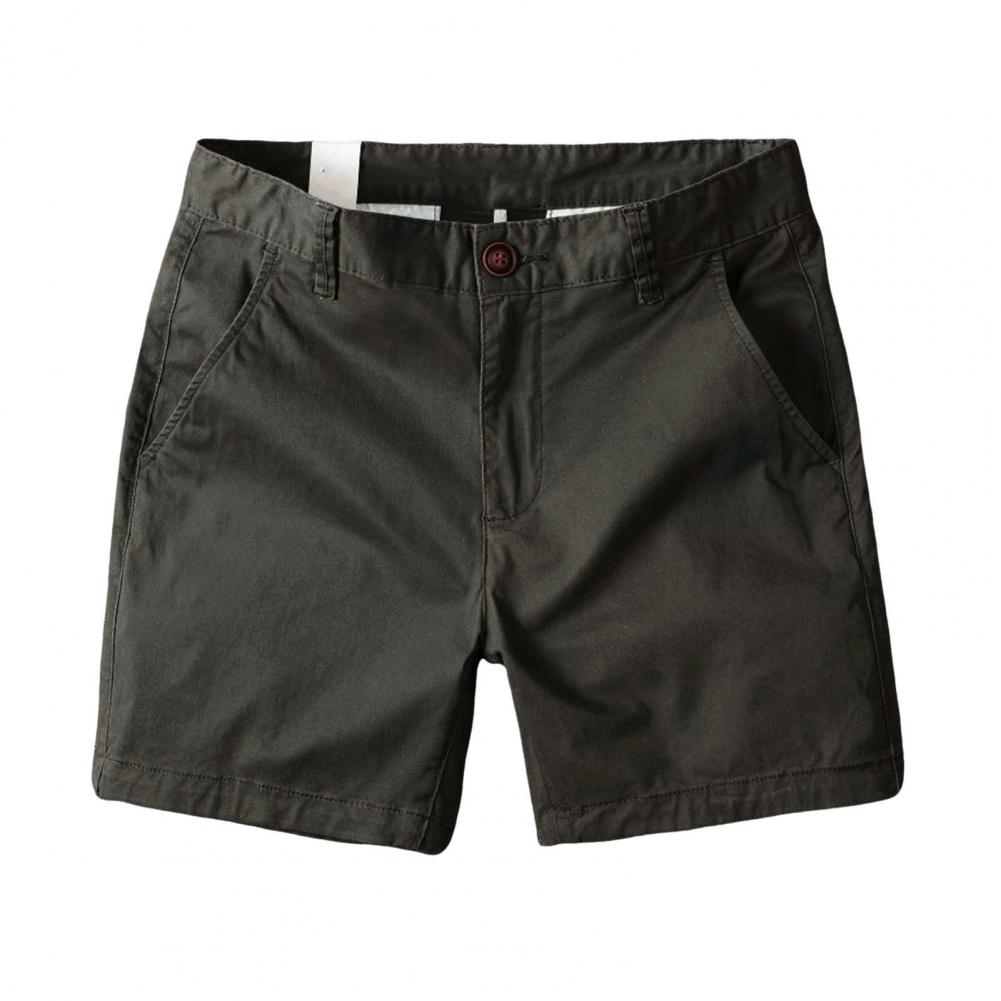 Herren Sommer Strand Shorts Mittelhoher Schnitt Elastische Taille Casual Shorts Einfarbig Taschen Design Cargo Shorts Streetwear 33 dunkelgraue