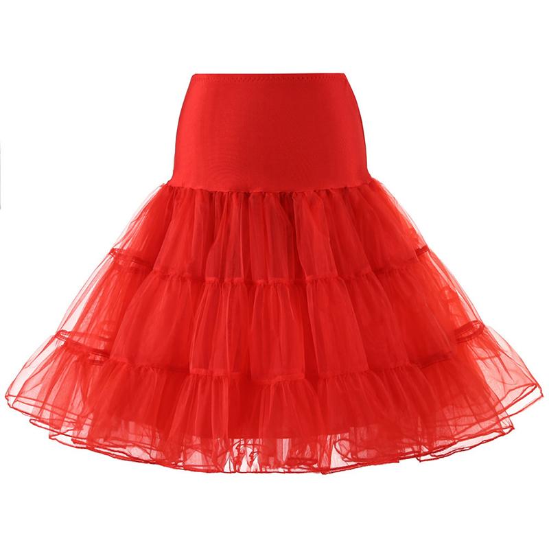 Frauen Cosplay Petticoat Rockabilly Kleid Braut Unterrock Tutu Hochzeit Krinoline 50er Jahre Rockabilly M