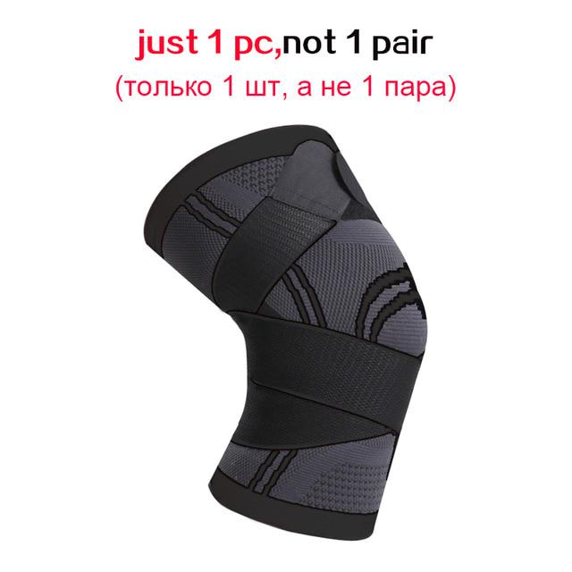 Sport 1PC rutschfeste Knieorthese Kompression Knie Sport Knieschoner Laufen Basketball Fitness Kniestütze 3XL schwarz