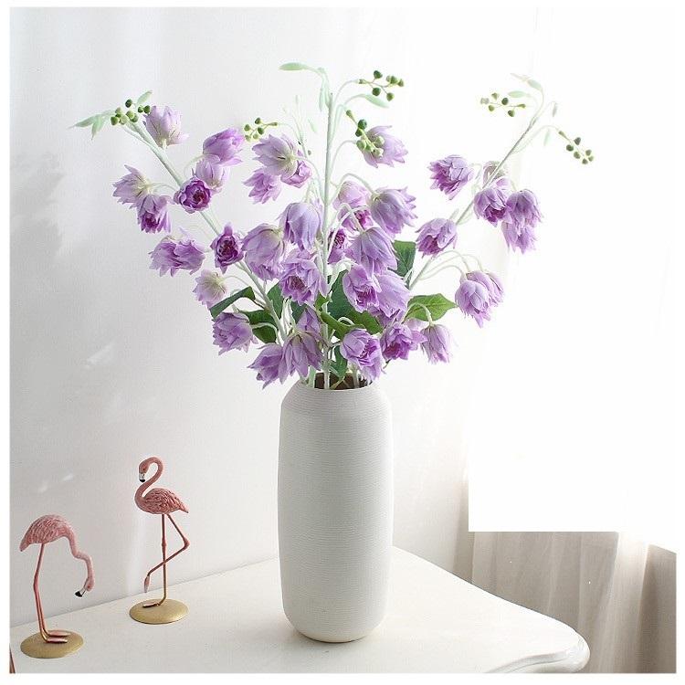 Künstliche Blumen Campanula Blumen Fake Blumen Trockenblumen Hochzeitsdekoration Blumen licht lila