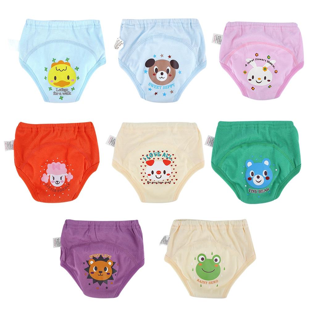 8PCS Baby Tuch Cartoon Wasserdichte Windeln Windeln Kleinkind 4 Schichten Töpfchen Training Hosen (95)
