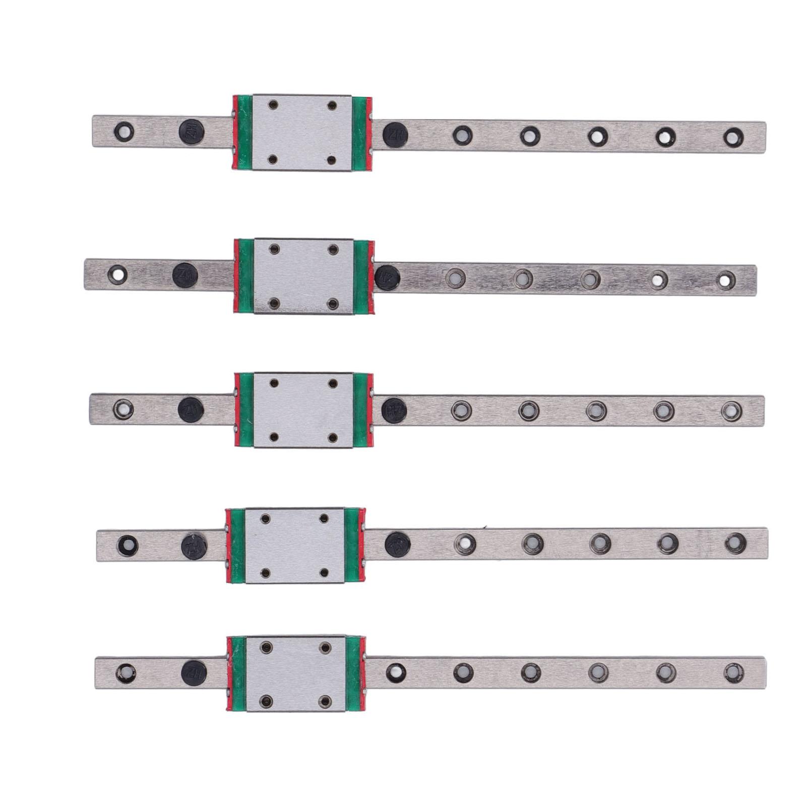 5 STÜCKE MGN7 Linearführungsschiene Lager Stahl Führungsschiene mit Gleitblock 3D-Druckerzubehör