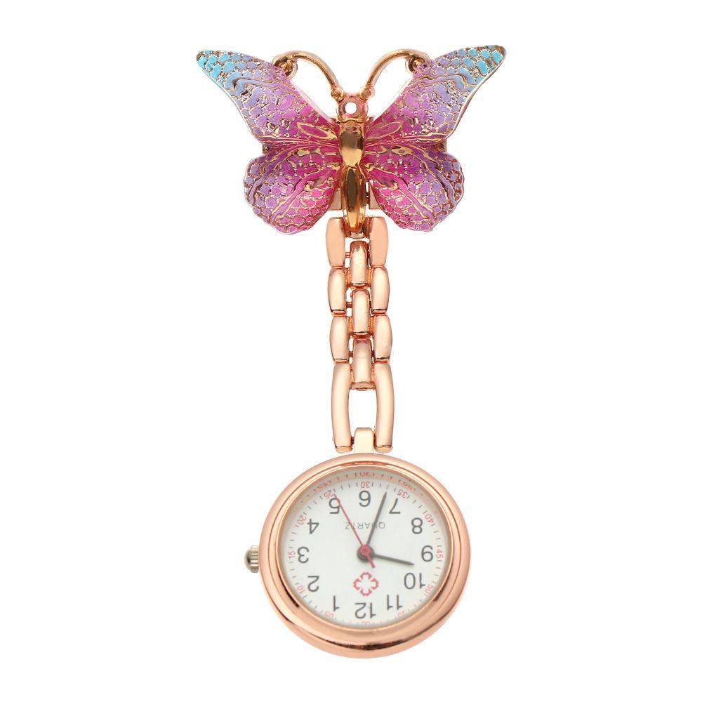 Schöne medizinische Krankenschwester Arzt Krankenschwester Uhr Taschenuhr Schmetterlingsform Quarz Uhr 6