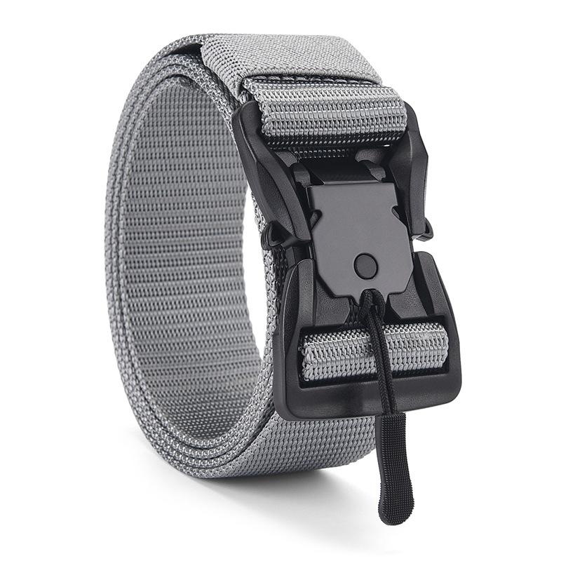 Gürtel Stretch gewebtes Nylon Casual Vielseitiger Gürtel Gürtel Neutraler Gürtel 125cm licht grau