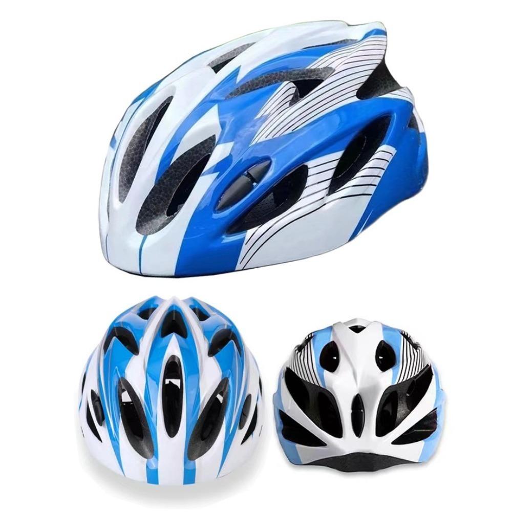 Komfort Futter Kinder Fahrrad Helm Einstellbar MTB Helm Mountain Road Fahrrad weiß/blau