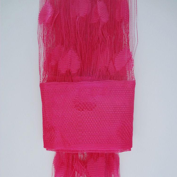 Romantischer Liebes-Linien-Vorhang, Quasten-Türvorhang, süßer Pfirsich-Herz-Vorhang, Trennwand-Hängevorhang (1 Stück) rose rot