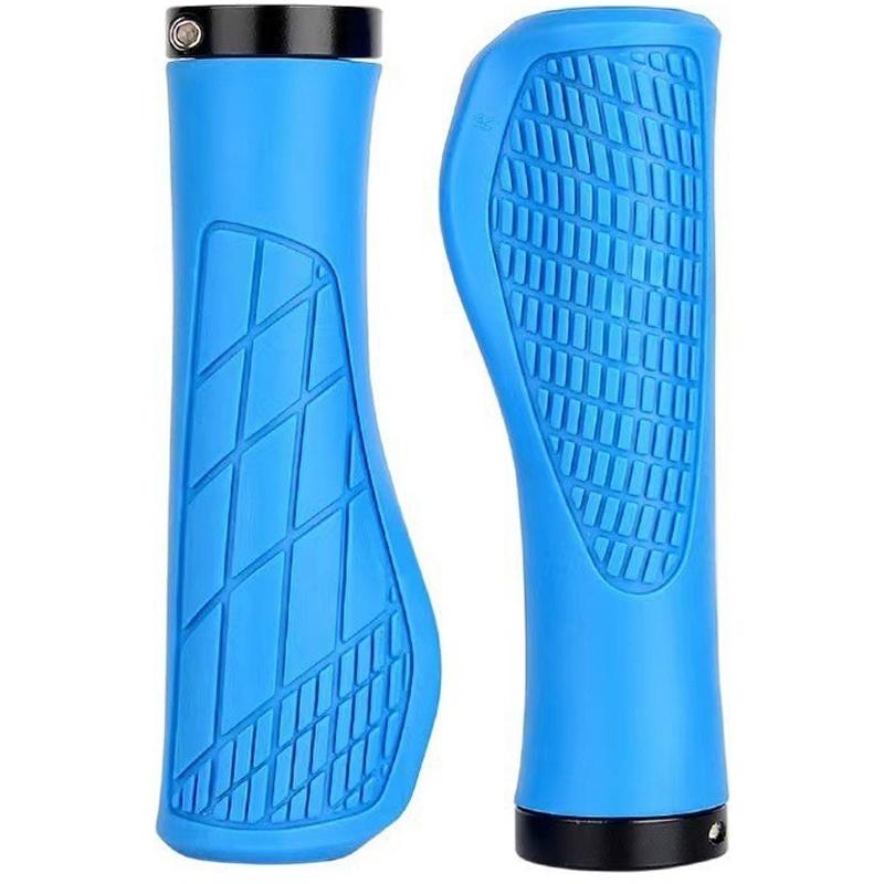 1 Paar Mountainbike-Lenkergriffe, rutschfest, bequem, abschließbar, weiche Gummi-Fahrradgriffe, MTB-Fahrradgriffe, Fahrradteile blau