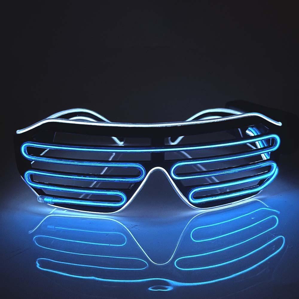 LED-Leuchtbrille mit zwei Farben, kabellose leuchtende Brille, fluoreszierende Brille, Festivalzubehör Style 6