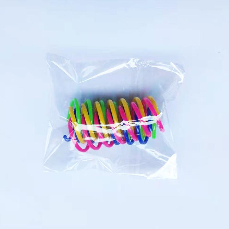 Kätzchen Katzenspielzeug Breites, langlebiges, schweres Katzenfederspielzeug Bunte Federn Katzen-Haustierspielzeug Spiralfedern 5.5x2cm
