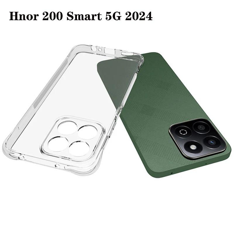 Airbag Stoßfest Fall für Honor 200 Smart 200Smart Klar Airbag Silikon TPU Zurück Abdeckung Fall für Honor X7C 4G x5B 200 Smart 200Smart Honor 200 Smart transparent