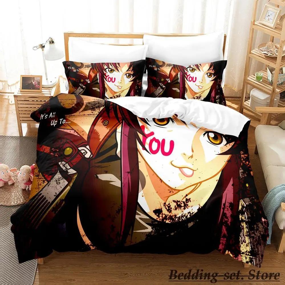 Black Lagoon Bettwäsche Set Einzel Twin Voll Königin King Size Bett Set Erwachsene Kind Schlafzimmer Bettbezug Sets Anime parure de lit Bett EU Double 200x200cm