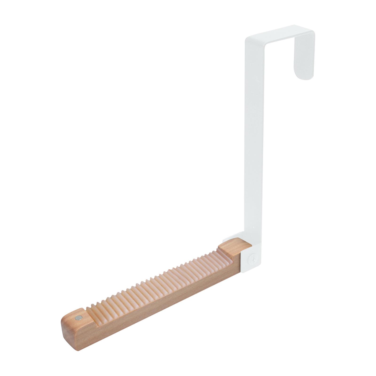 Faltbare Holzhaken über der Tür. Faltbare Kleiderhaken aus Holz, Haken über der Tür zum Aufhängen von Handtüchern, Kleidung, Kränzen und Taschen. One Size weiß
