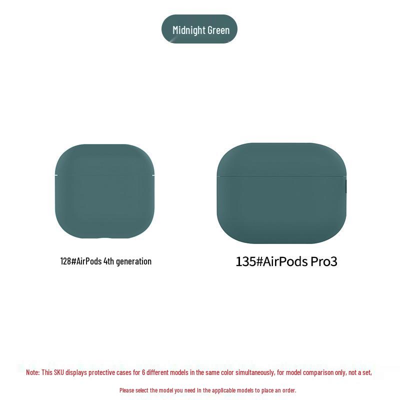 Schutzhülle für AirPods 4. Generation - Bluetooth-Kopfhörerhülle AirPods Pro 3 mitternacht, die grüne
