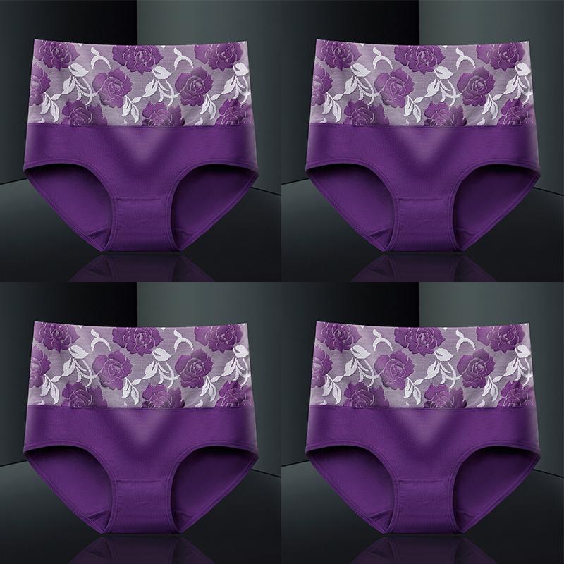 4 teile/los Plus Größe L-5XL Frauen Baumwolle Höschen Frauen Sexy Hohe Taille Unterwäsche Frauen Dessous Hohe Qualität Briefs Wäsche XXXXL