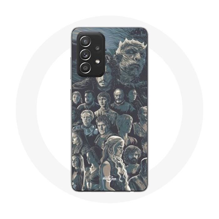 Hülle für Samsung Galaxy A33 5G Game of Thrones Staffel 8 Game of Thrones Poster Charaktere grauer Hintergrund