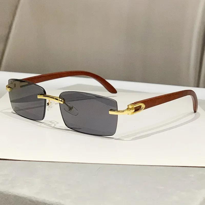 Outdoor-Sonnenbrille mit kleinem, quadratischem Rahmen, Damen und Herren, luxuriöse, lässige Sonnenbrille, verspiegelt, schwarz, Designermarke, modisch gray