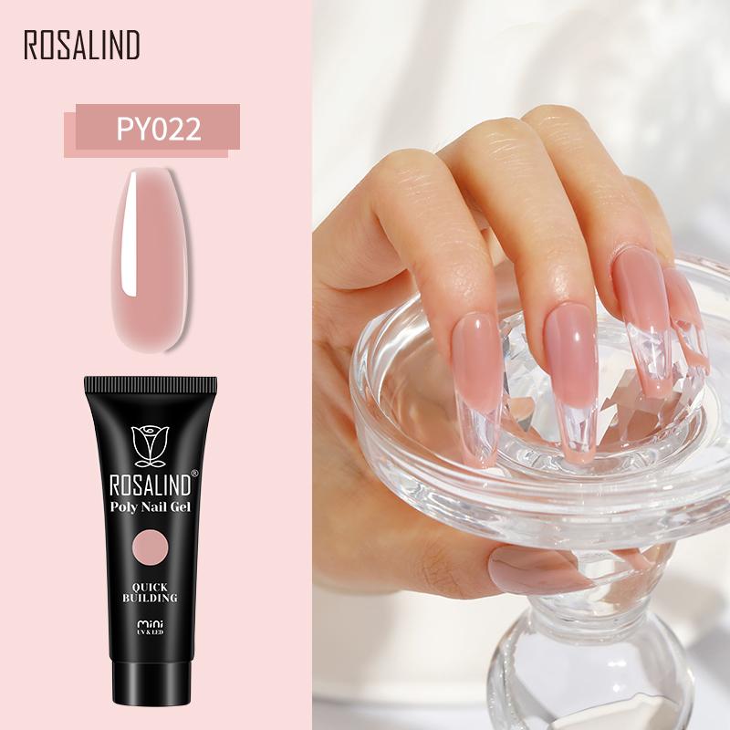 ROSALIND 10 ml/15 ml UV-Gel-Nagelaufbau-Gel-Nagellack, Kristall-Nagelgel-Nagellack, Poly-Gel-Verlängerung 10ml