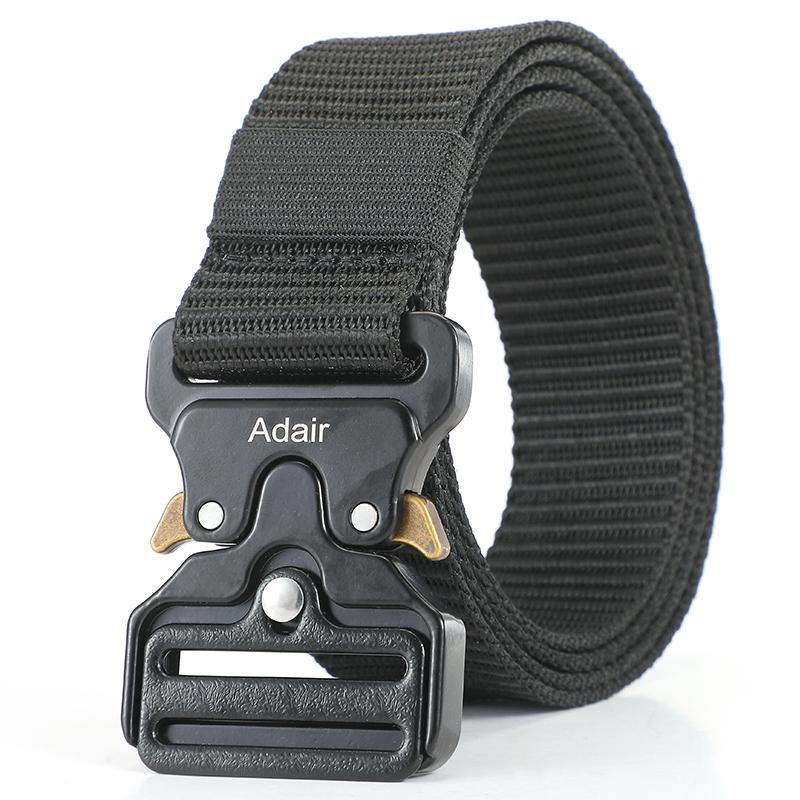 Mann Gurtband Nylon Gürtel Hohe Qualität Armee Taille Stoff Taktische Militärische Casual Leinwand Jeans Unisex Gürtel Mode Strap HB075 120cm schwarz