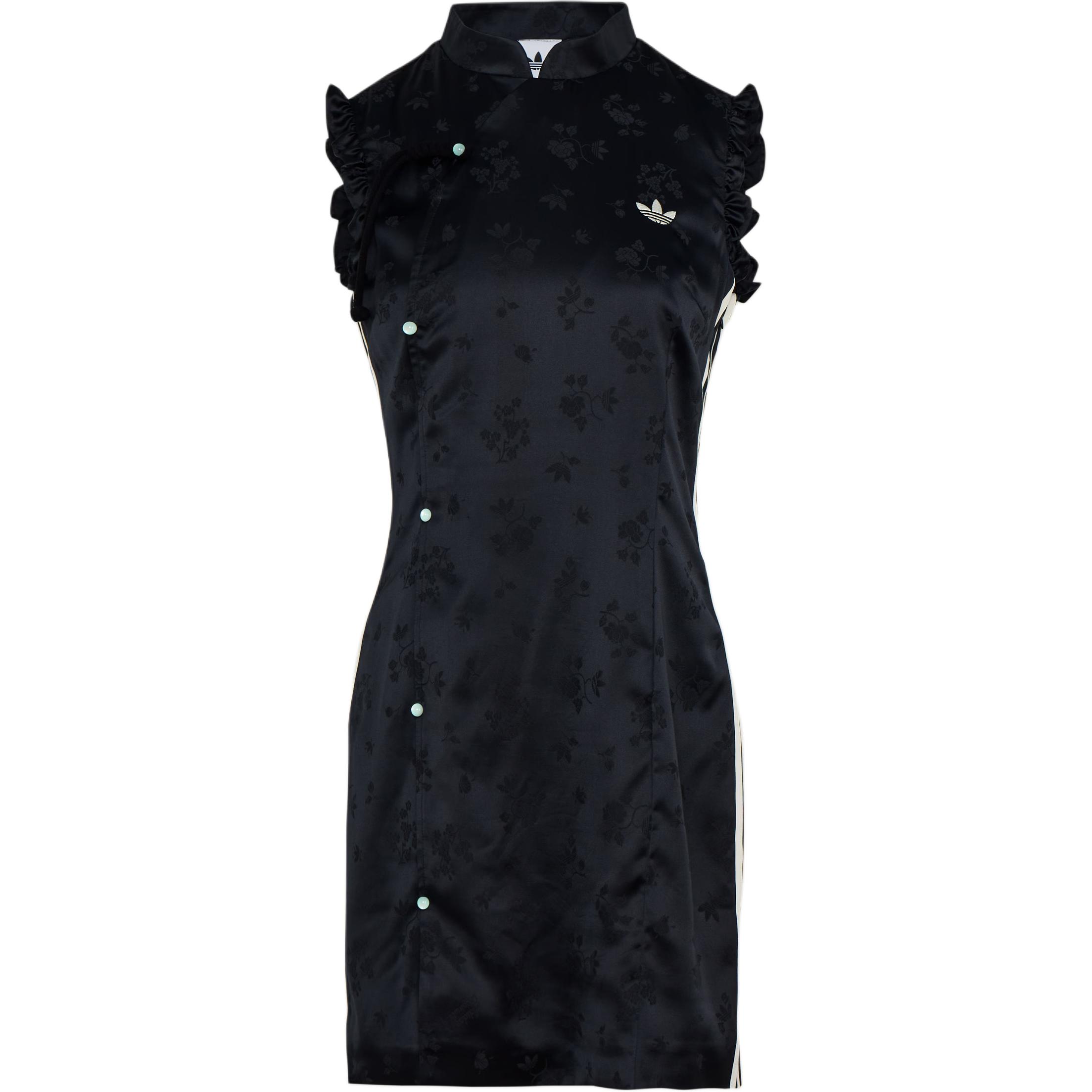 Adidas Originals Neues Chinesisches Stehkragen Lässiges Gewebtes Ärmelloses Kleid Damenkleider KY5753 2XS