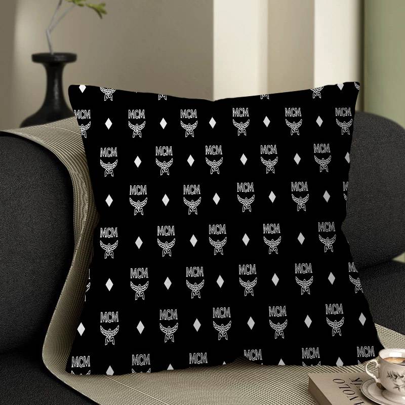 Mode M-MCM Logo Kissenbezug Auto Dekokissenbezug Für Sofa Auto Weihnachtsgeschenk 40x40cm 45x45cm 12x12Inch