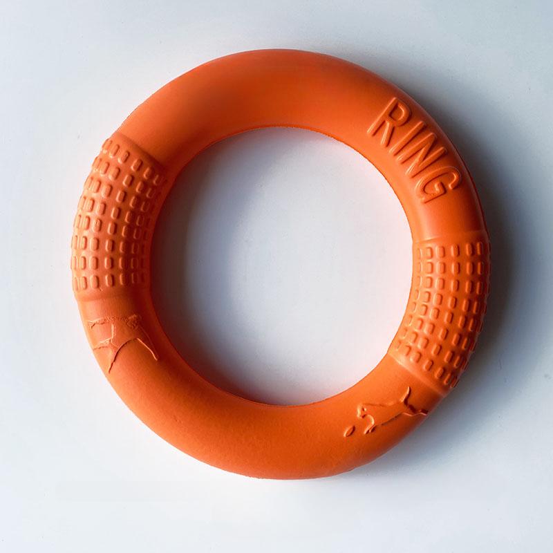 Hundespielzeug für große Hunde, EVA, interaktives Trainingsring-Puller-Resistent für Hunde, fliegende Scheiben, Beißring-Spielzeug für kleine Hunde Large orange
