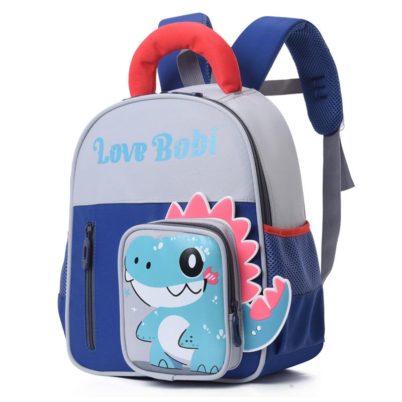 Kindergarten-Schultasche für Kinder, niedliche Tochter, kleine Schultasche, Cartoon-Dinosaurier, weißes Häschen, Jungen-Rucksack 31*25*11cm