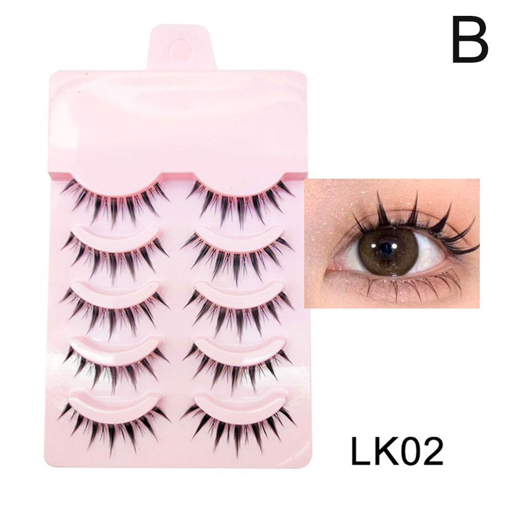5 Paar natürliche Manga-Wimpern, weiche Wimpern, dick, falsche Make-up-Wimpern, Wimpern, täglich, Manga-Auge black-2