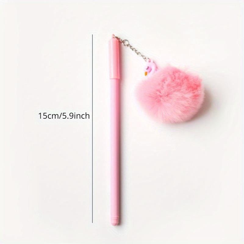 1pc Rosa Flamingo Gel Stift Schöne Plüsch Schwan Stifte für Schule Schreiben Mädchen Geschenke Kawaii Neutral Stifte Schule liefert Schreibwaren