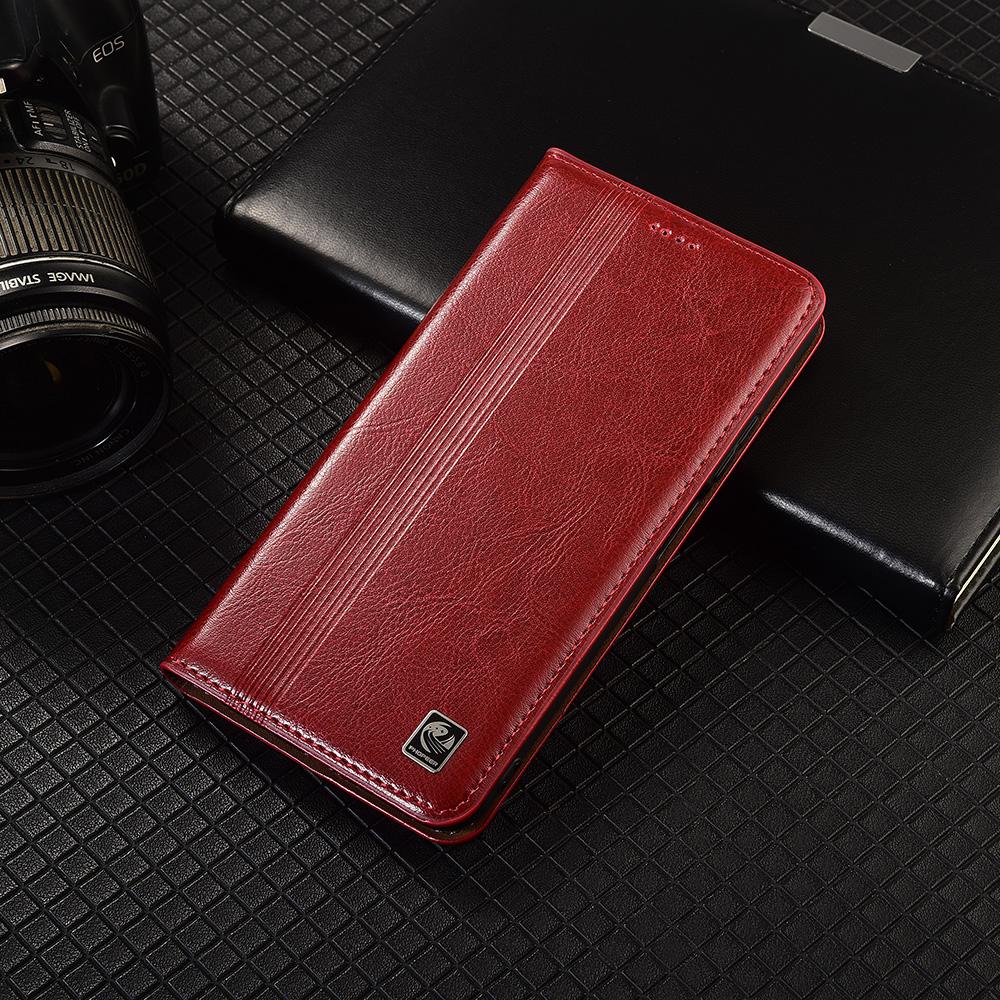 Vertikale Linie Echtes Leder Klapphülle Für Asus Rog Phone 3 5 5S 6 6D 7 8 9 Pro FE Ultimate Hülle Kartenfächer Kratzfest Rog Phone 9 FE claret