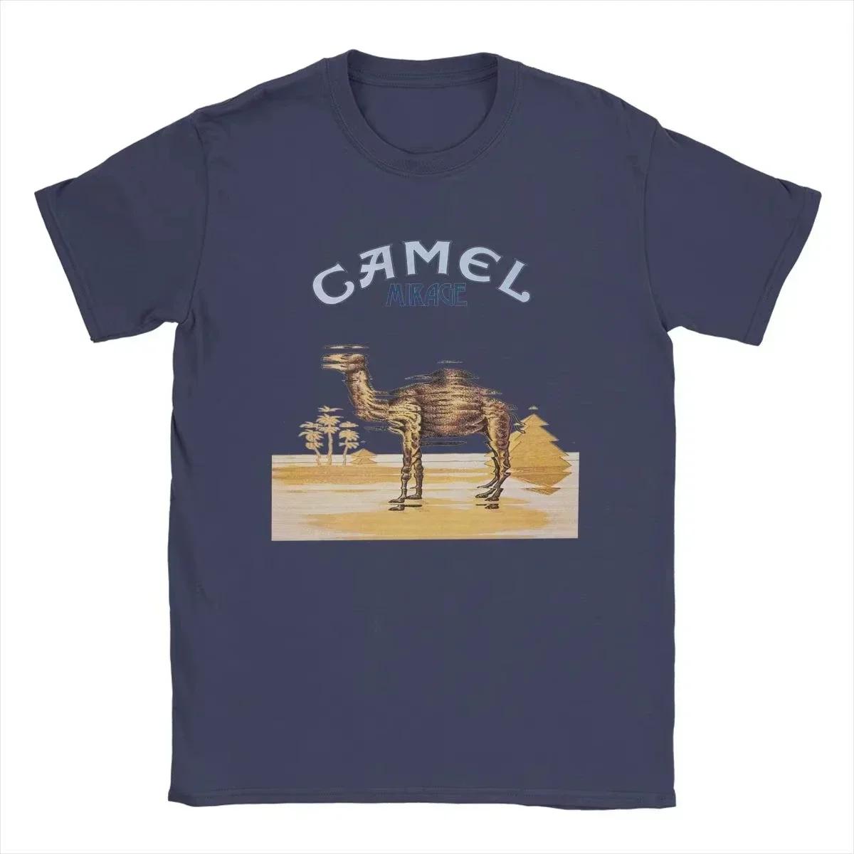 Retro Auto Camel Zigaretten T-Shirt Vintage Baumwolle Oberteile T-Shirt Kurzarm Lässig Streetwear Übergroß Damen Herren Kleidung Motorsport 3XL