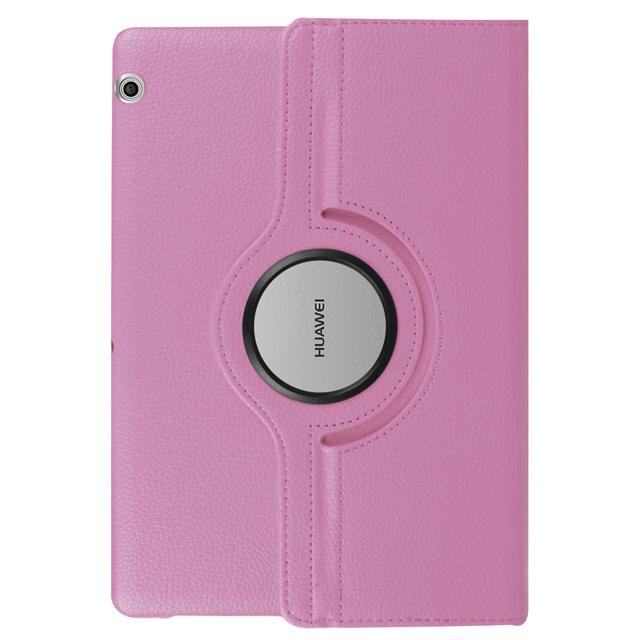 Rotierende Hülle für Huawei MediaPad T5 10 T3 9.6 M5 Lite 10.1 8.0 Standabdeckung für Huawei MatePad 11 T10S T10 10.4 T8 Tablet Funda M5 Lite 8.0 (JDN2) rosa