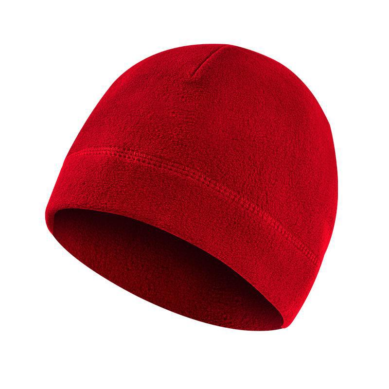 Kuschelige Herbst- & Winter-Fleece-Mützen: Schlaf, Ski, Radfahren, Kälteschutz-Styles für Männer & Frauen One Size leuchtend rote