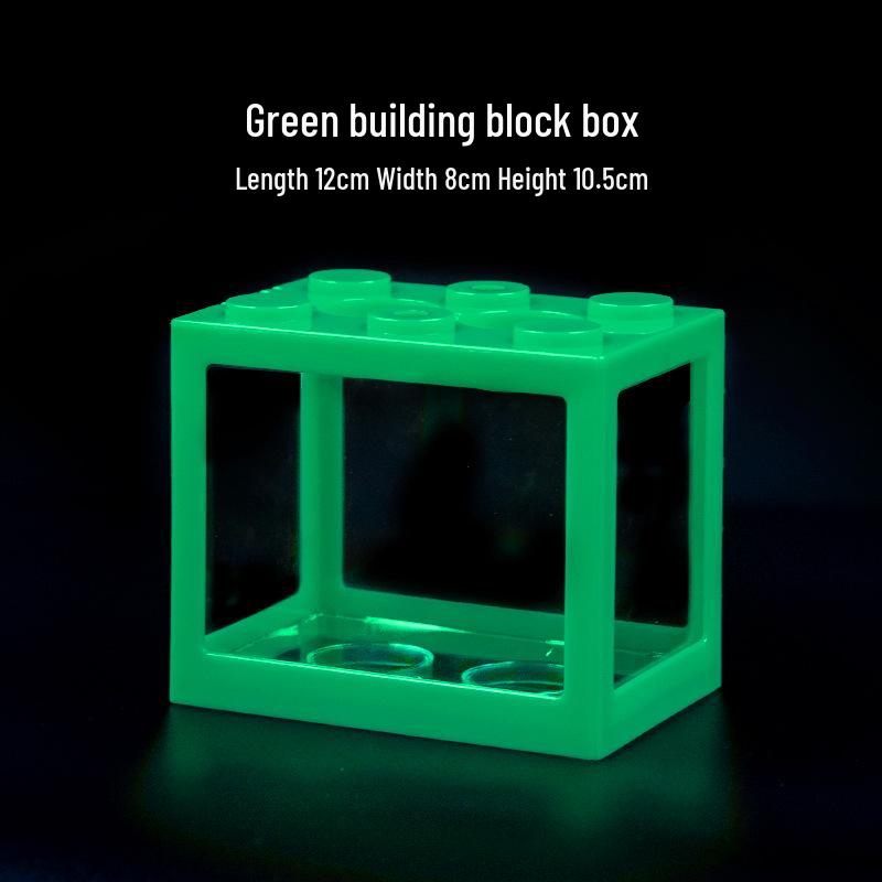 Klarer Betta-Fischtank - Mini-Baustein-Schreibtisch-Aquarium