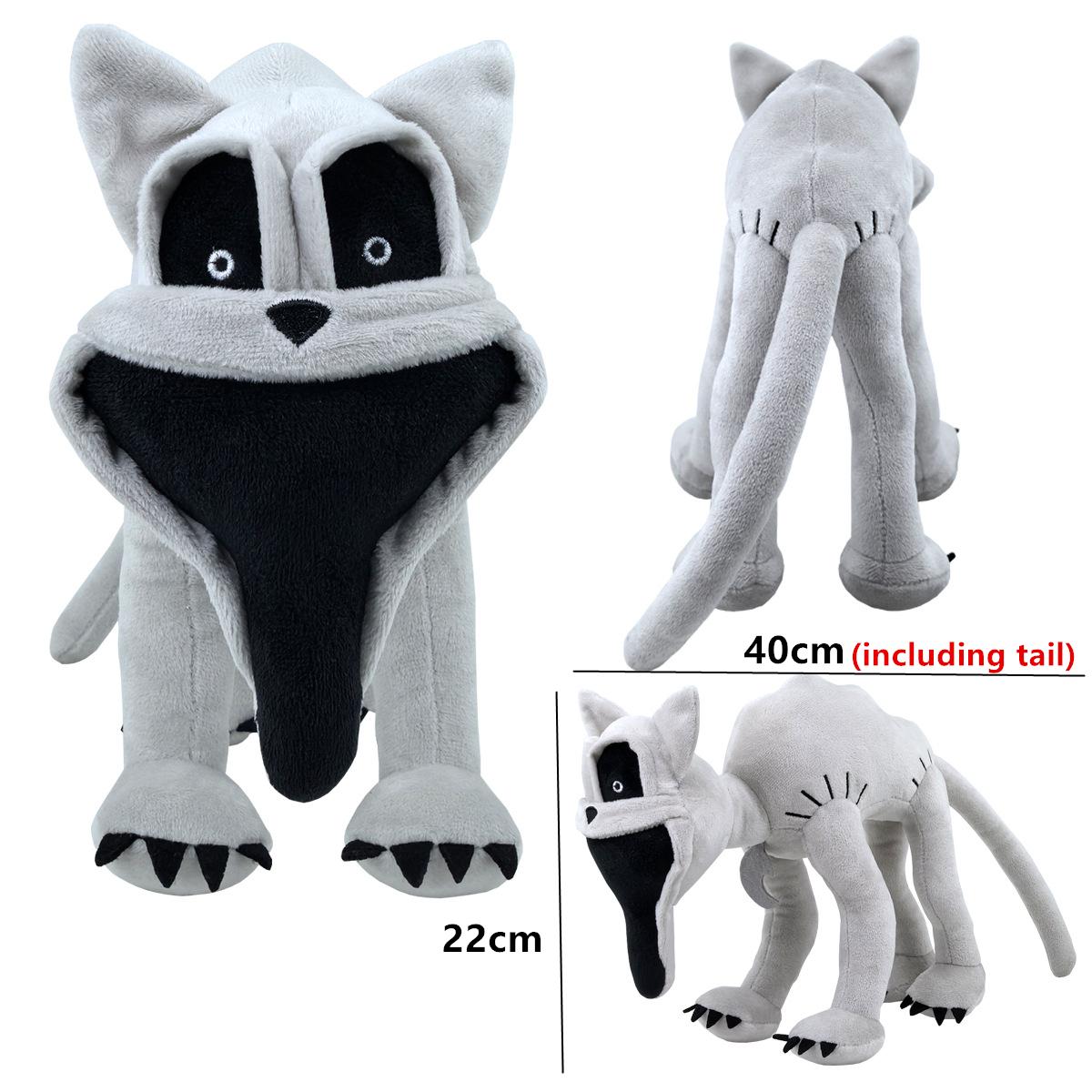 Albtraumkatze mit großem Maul, lila Hund, Plüsch, lächelnde Tiere, Plüschtiere, Spielzeug, Kuscheltiere, grünes Katzenspielzeug mit großem Maul, Geschenke für Kinder