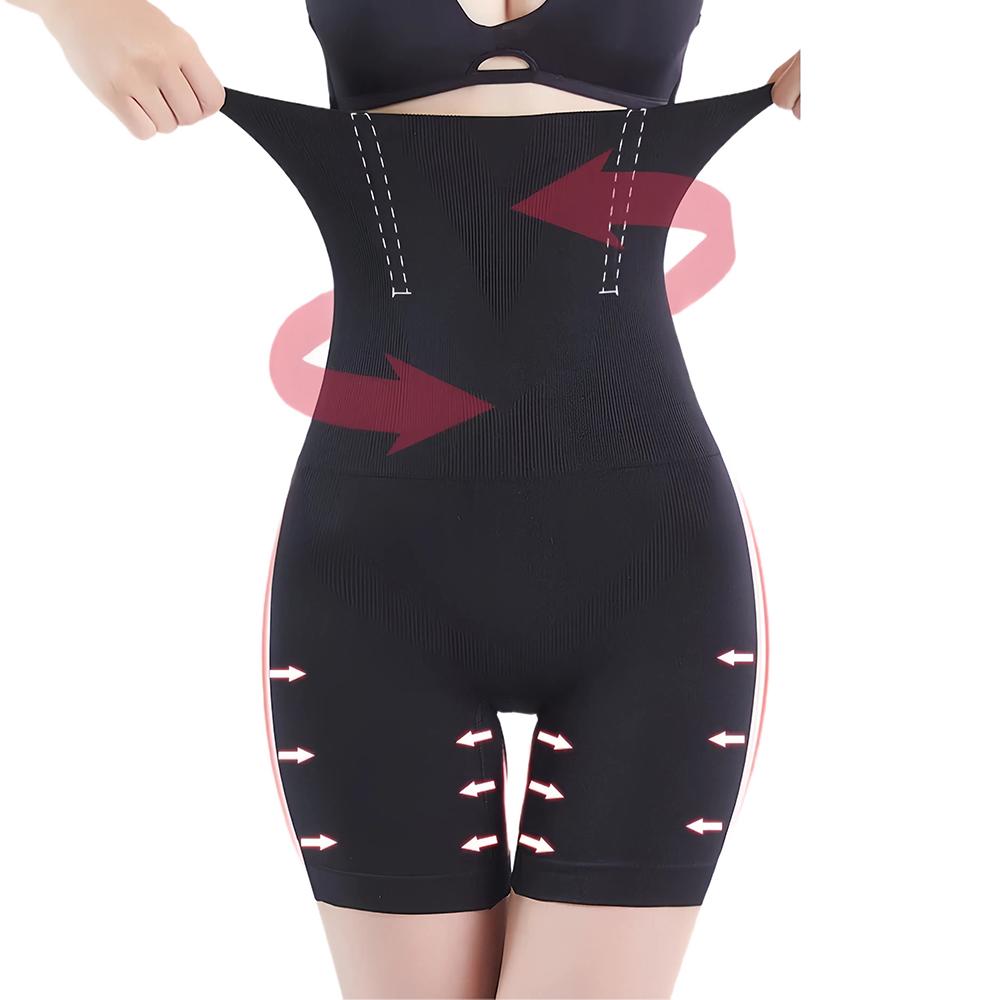 Plus Größe Frauen Steuer Höschen Body Shaper Abnehmen Hosen Unterwäsche Shapewear Postpartale Bauch Bauch Gürtel 3XL schwarz