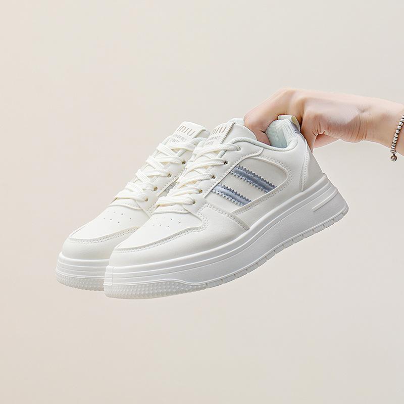 Weiße Schuhe für Frauen Neue Herbststudenten All-Match Casual Ins Fashion Schuhe Dicke Unterseite Fashion Sneakers 40