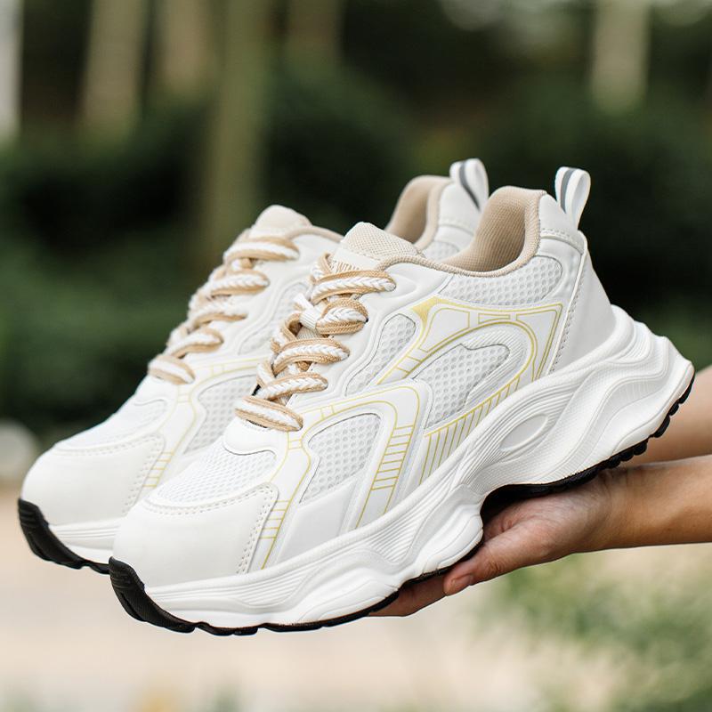 Rutschfeste Damen-Arbeitsschuhe Damen Kunststoffkappe Sicherheitsschuhe Atmungsaktive Arbeits-Sneaker Leichte Schutz-Arbeits-Sicherheitssneaker 38 beige