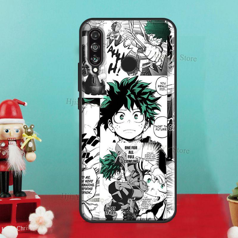 My Hero Academia Deku Manga Collage Hülle für Huawei P30 Lite P40 P20 Pro P Smart Z 2019 Nova 5T Honor 50 10 Lite 10i 8X 9X 8A Honor 50 Lite