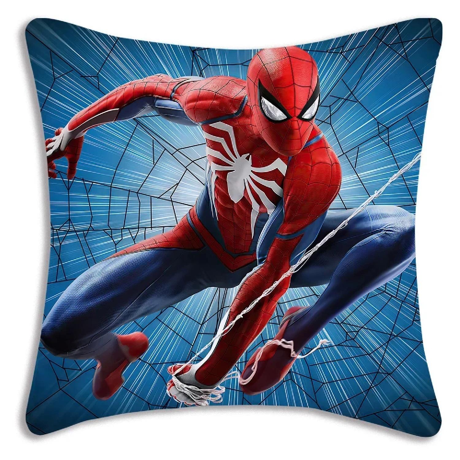 Schwarz  Kühles Kissen s Sofa Dekorativ Zuhause HEISS Marvels Spiderman Doppelseitiger Druck Kurzer Plüsch Niedliches Kissen HYB, 55x55cm