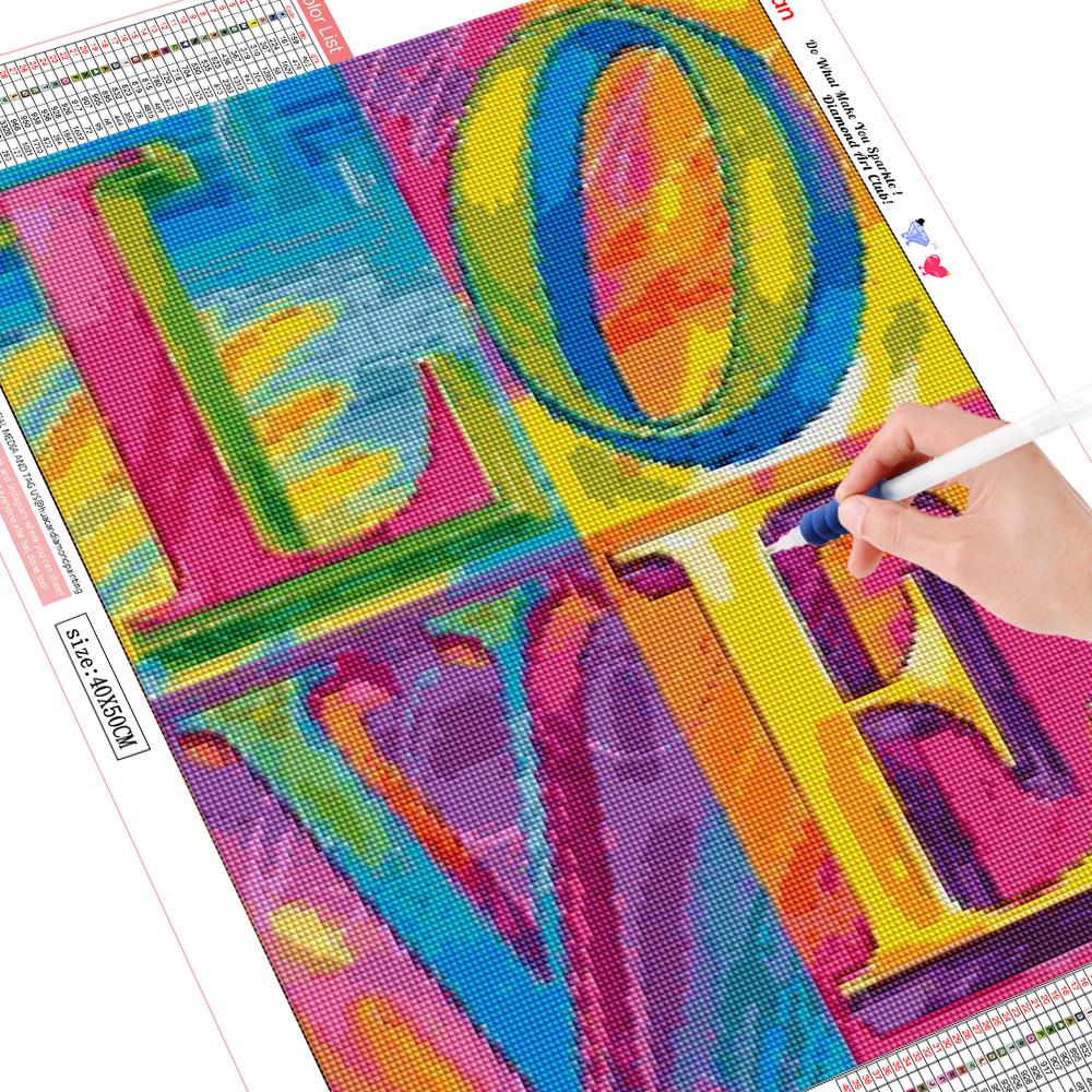 Malen mit Diamanten Liebe 5d Diamant Malerei Cartoon Malerei Stickerei Dekoration 20X30