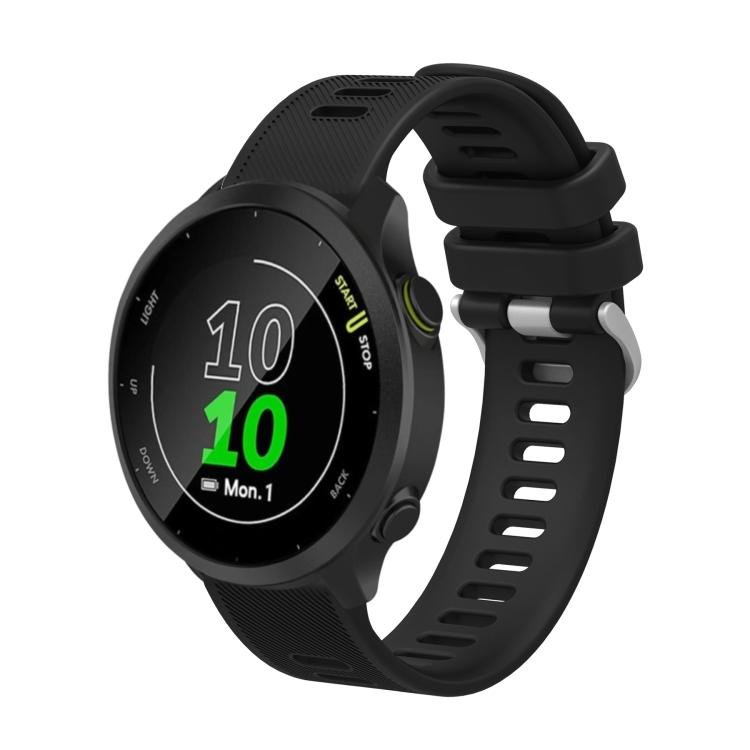 Für Garmin Forerunner 55 20mm Silikon Köper Uhrenarmband For Garmin Forerunner 55 schwarz