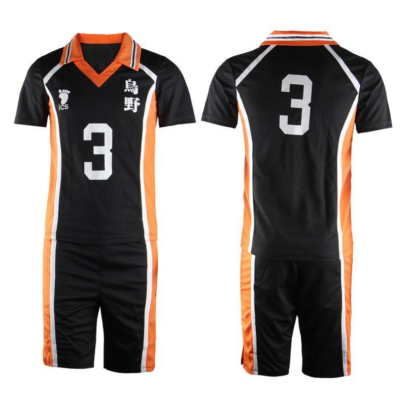 Karasuno Haikyuu High School Uniform Sportbekleidung Anzug Trikot Cosplay Kostüme 3,2XL