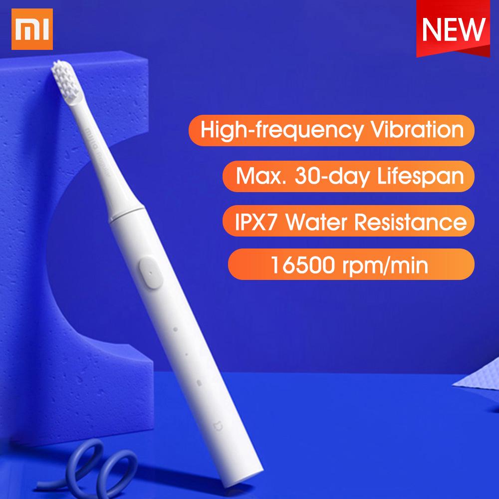 Xiaomi Mijia T100 Sonic Elektrische Zahnbürste Erwachsene Ultraschall Automatische Zahnbürste USB Aufladbare Wasserdichte Zahnfleisch Gesundheit Zahnbürste 1pcs toothbrush weiß