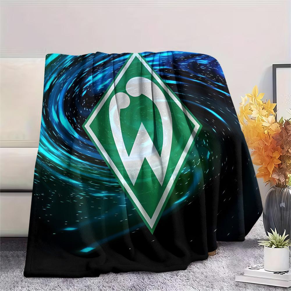 SV Werder Bremen Print Flanelldecke, Hohe Qualität, Bequem für Alle Jahreszeiten, Heimdekoration, Wärme und Komfort, Perfekt für Weihnachtsgeschenke 80cm x 120cm blue