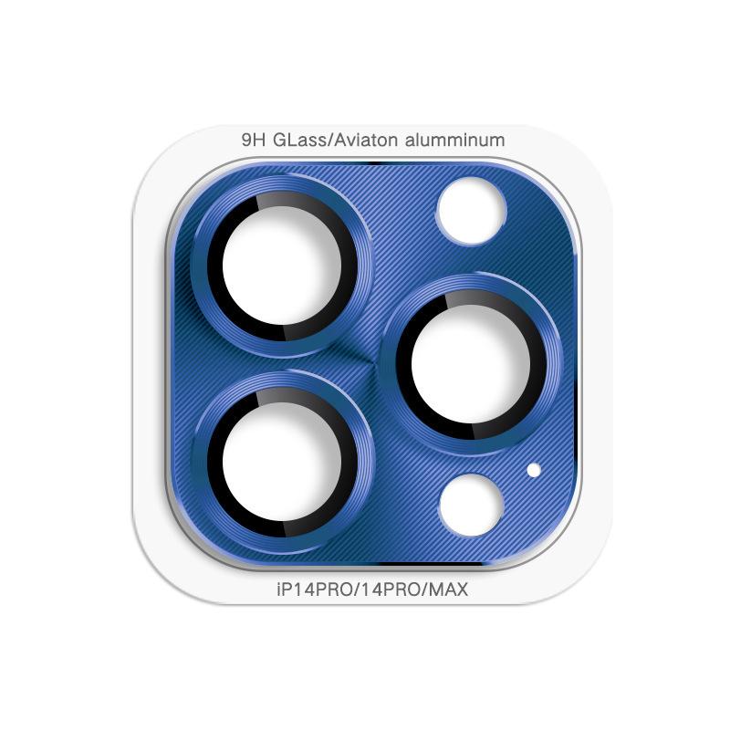 Kameraobjektiv Metallschutzglas für iPhone 11 12 14 13 Pro Max 13 Mini Rückseite Objektivdeckel für iPhone 14 Plus Vollständige Abdeckung Schutzhüllen For iPhone 14 navy blau