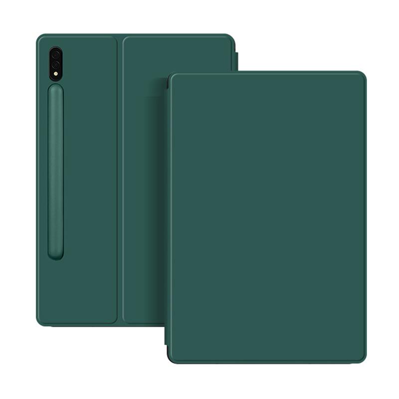 Magnetische Tablet-Hülle Für Samsung Galaxy Tab S8 S9 S10 Ultra 14.6 S7 Plus FE 12.4 11 Zoll TB-X710 Hülle Stifthalter Funda Capa S10 Plus 12.4 inch grün