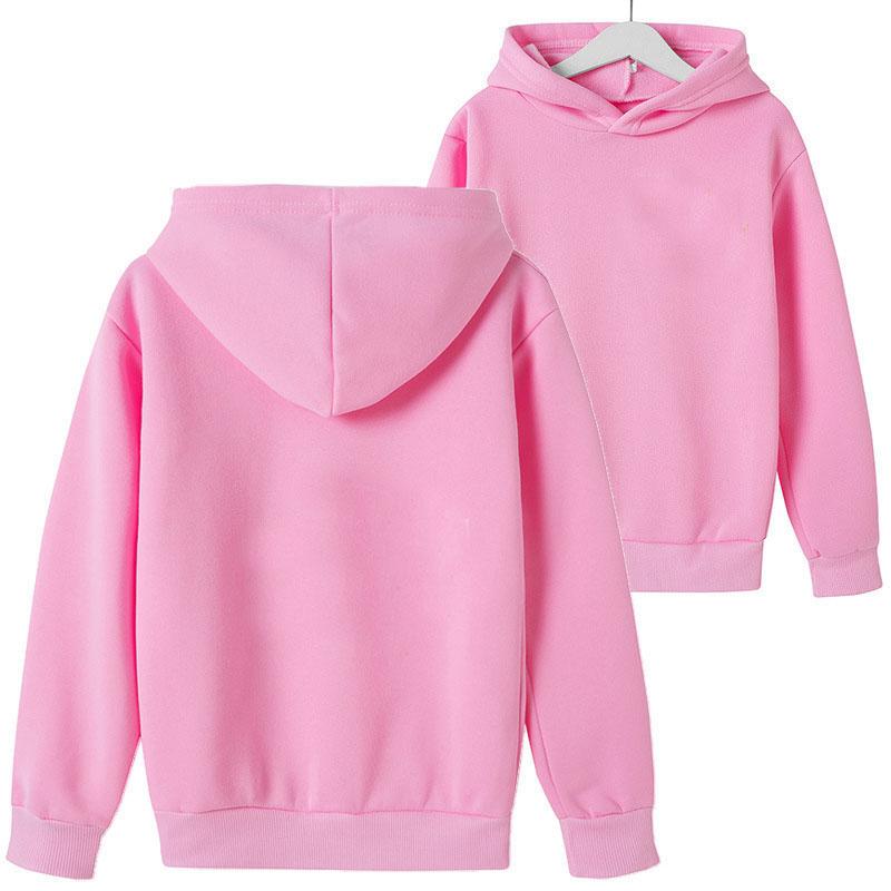 Mode kinder jungen Hoodies 2021 Frühling Herbst Mädchen Beiläufige Hoodies Sweatshirts kinder Einfarbig Hoodies Sweatshirt Tops Neue 160 rosa