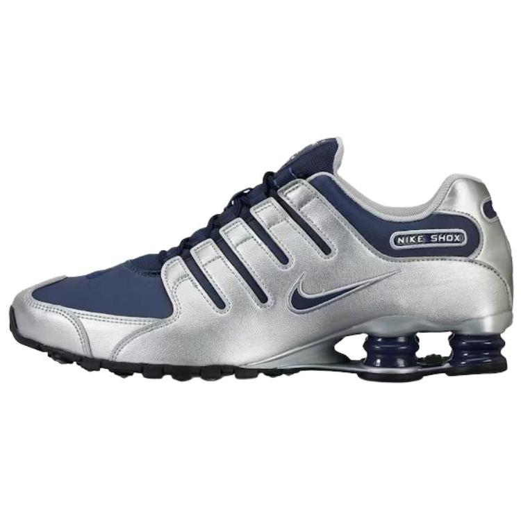 Nike Shox NZ Metallic Silver Midnight Navy Herren Sneaker Schwarz 378341-402 42.5