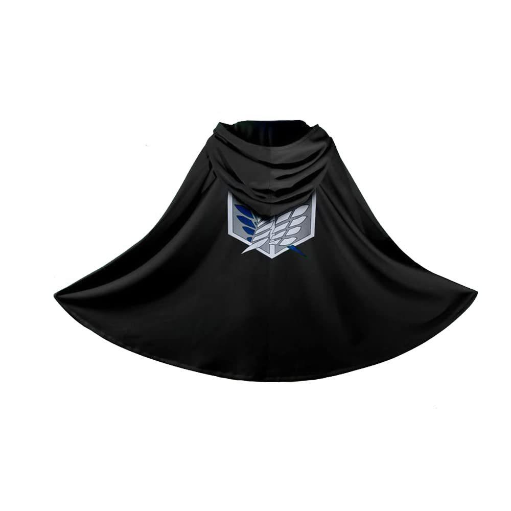Japanischer Hoodie Attack On Titan Umhang Shingeki No Kyojin Scouting Legion Halloween Cosplay Kostüm Anime Cosplay Grüner Umhang S schwarz